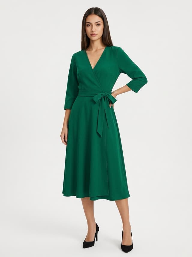 AI-generated Lifestyle product photo - on-model dress